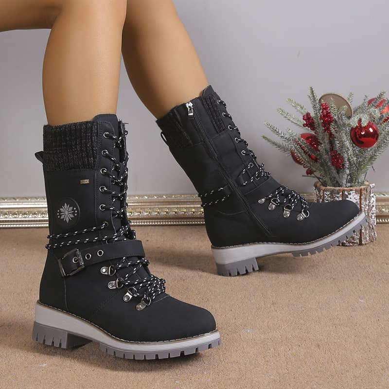 Winter new fur integrated women's shoes thick warm cotton shoes high snow boots
