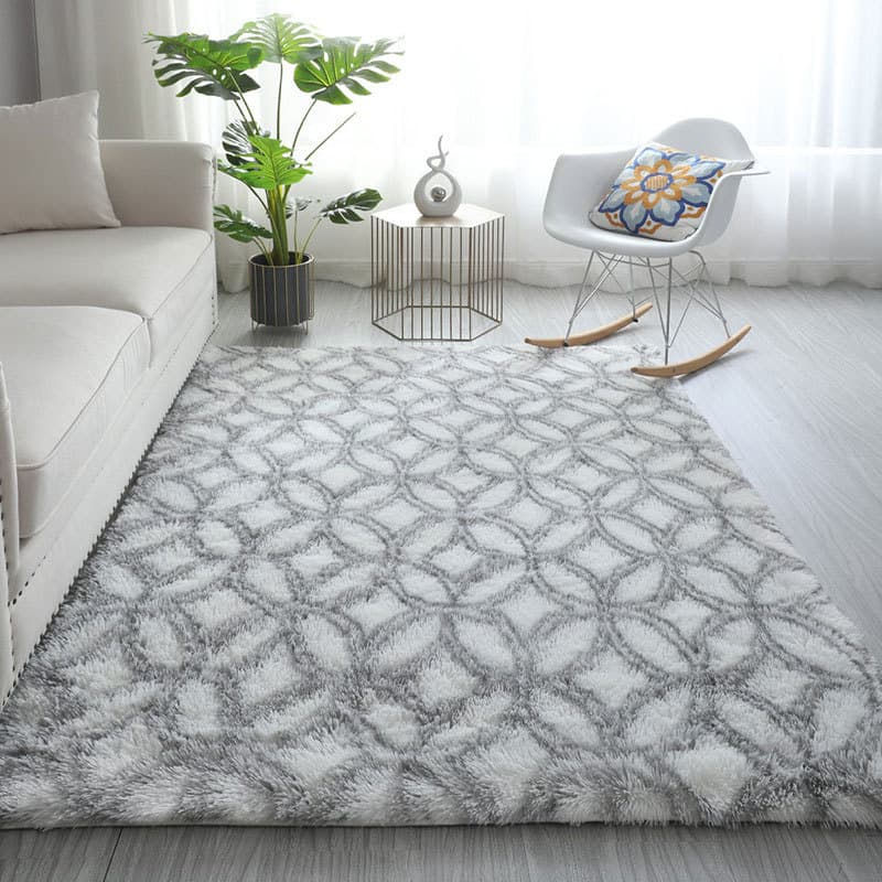 Modern Nordic ins Full Sleeper Bedside Long Blanket Pattern Tie-dyed Silk Wool Carpet Living Room Coffee Table Carpet