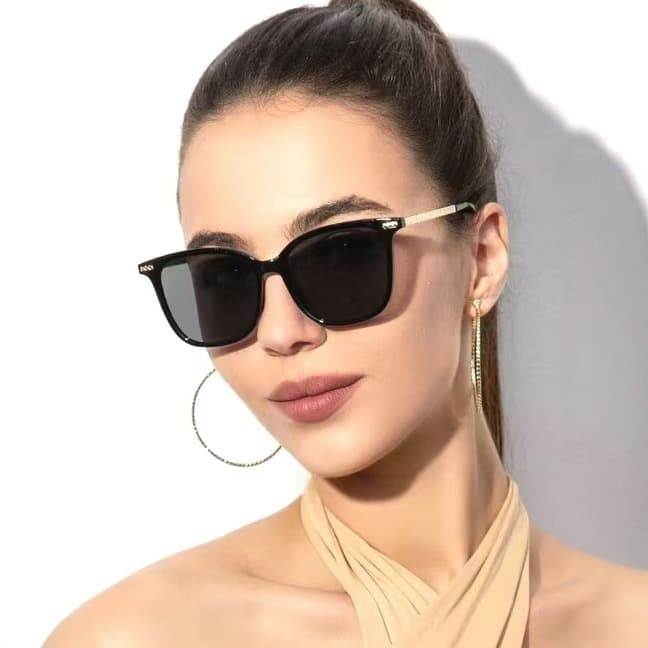 New Metal Twist Style High-Definition Women's Outdoor Travel Street Shooting Essential Item Sunglasses T1382