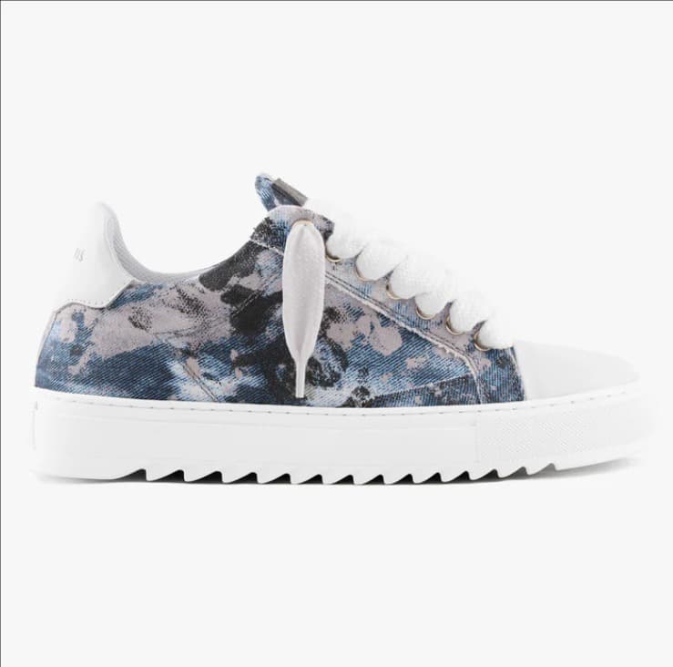 Chaussures de skate à plateforme en denim déchiré pour hommes et femmes, style décontracté, Numeris Sports, lacets, semelle en caoutchouc noir