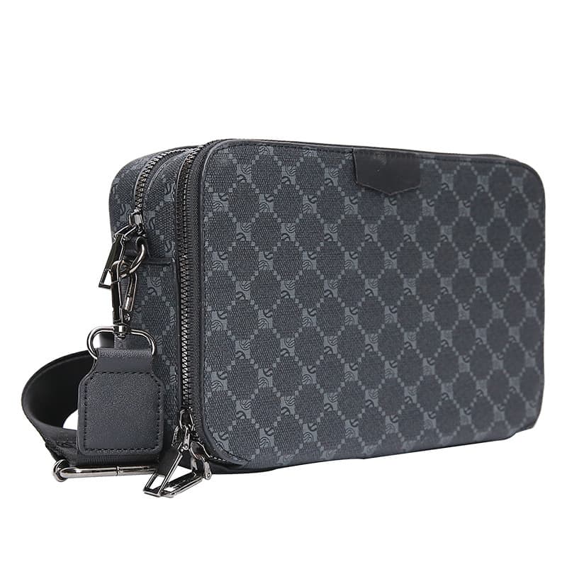 Men's checkered shoulder bag, street trendy small shoulder bag, small square bag, men's bag, men's crossbody bag