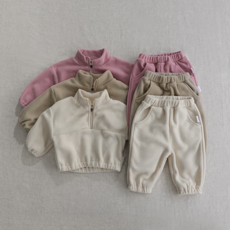 Baby clothing Autumn and winter plus fleece stand collar long sleeve set Children boys and girls