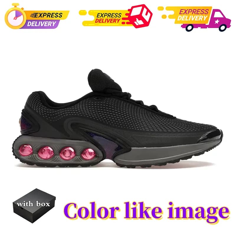 Avec boîte DN Running Shoes Athletic Trainers All Night Black Metallic Dark White Sier Bullet Half Platinum Royal Blue
