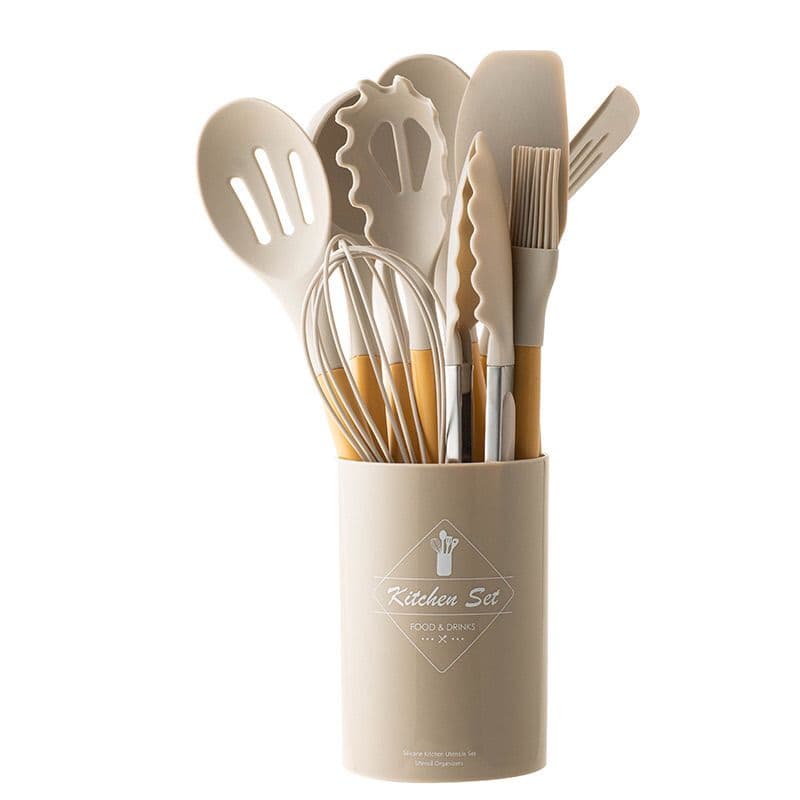 PP Handle Silicone Kitchen Utensils 12-Piece Set Non-Stick Spatula Cooking Tools Kitchenware