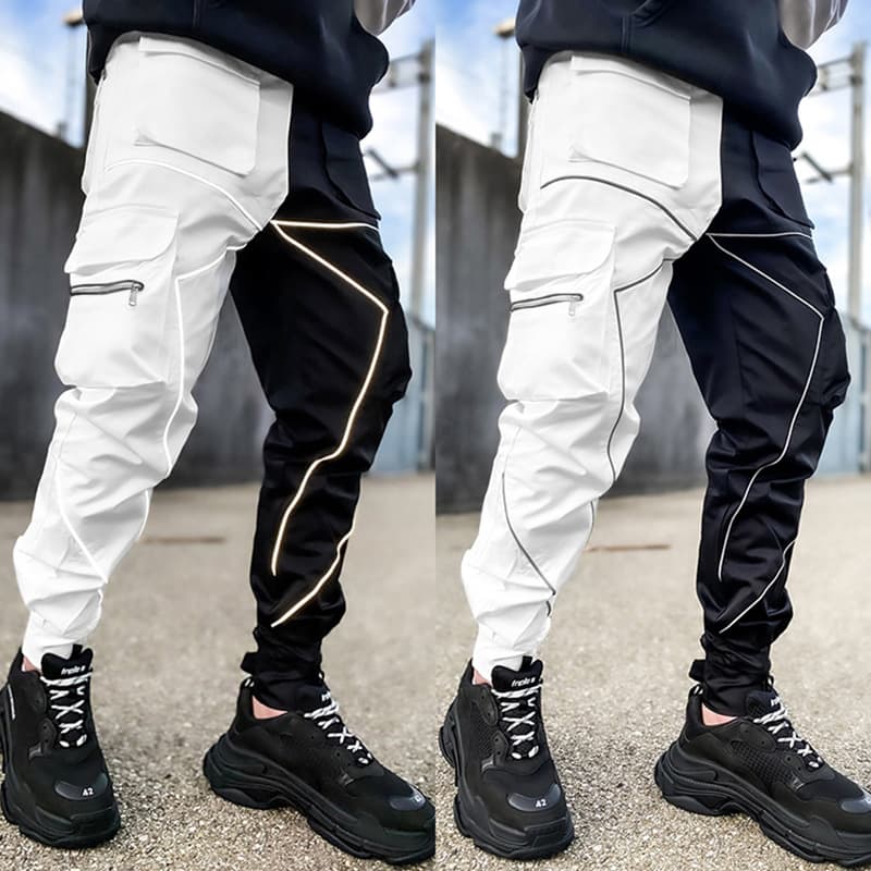 Men's Autumn Casual Pants Men's Korean Style Large Size Trendy Brand Multi-Pocket Overalls Men's Trendy Printed Sports Pants