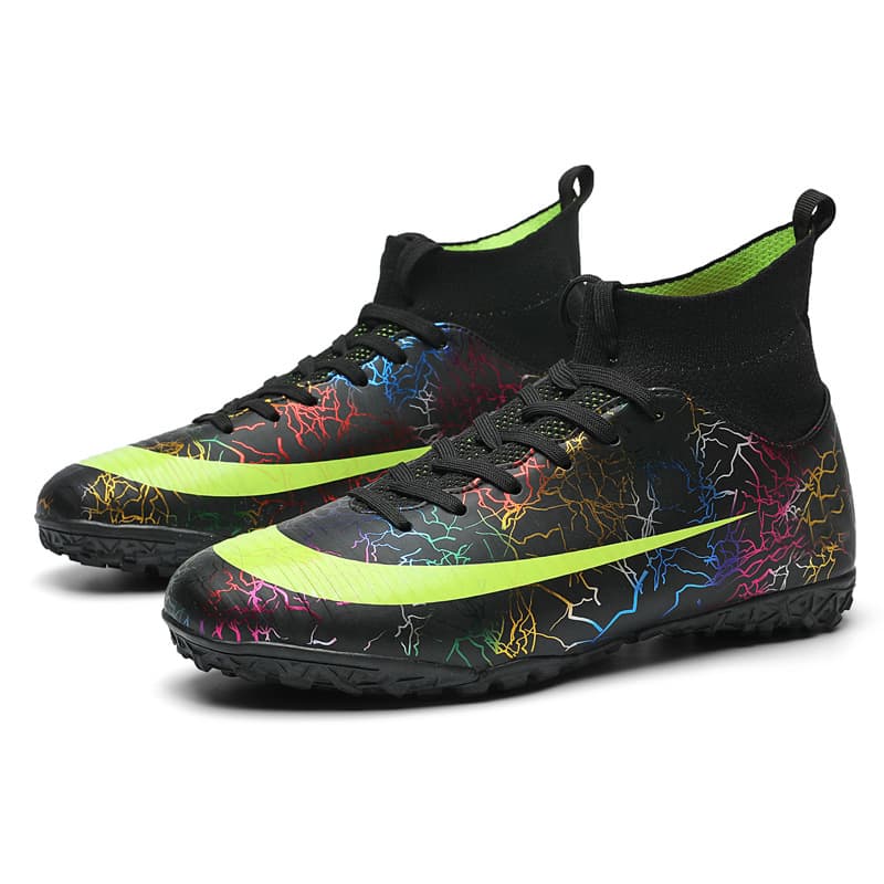 New for Men's Breathable Mandarin Duck High Top Short Broken Nail Football Grass Large Size Training Shoes