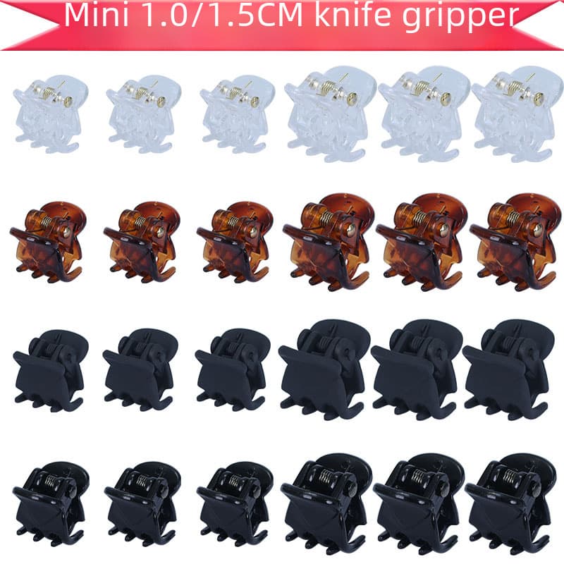 Black Mini 1.0 Small Grab Clip Women's Side Bangs Clip 1.5 Small Hairpin Children's Broken Hair Braided Hair Card Internet Celebrity Jewelry