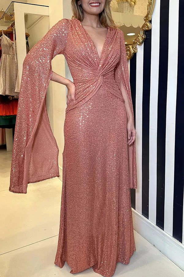Women's Autumn And Winter New Party Sequined Personalized Dress INS Casual Loose Sexy Dress