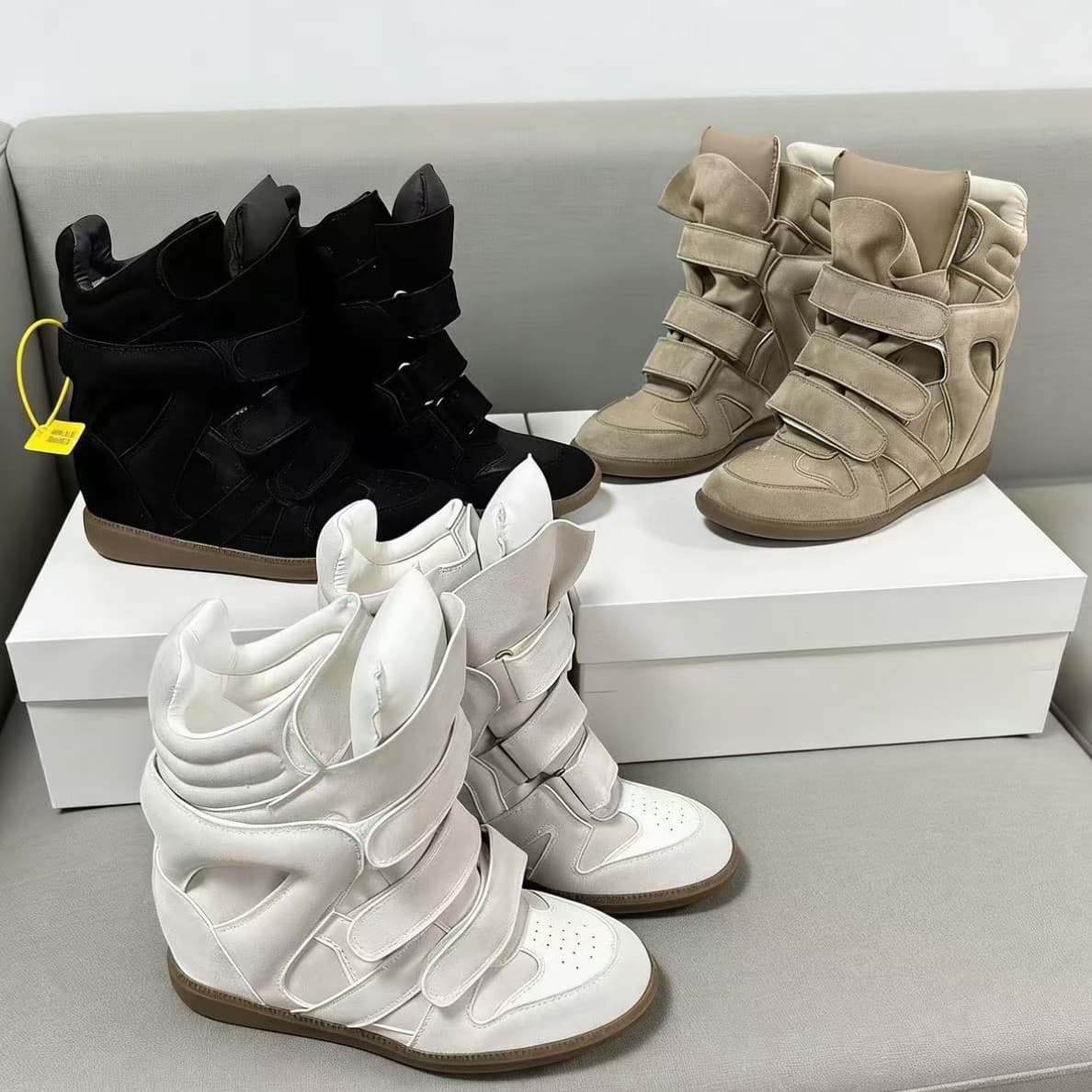 cuishenhao European And American Style Invisible Height Increasing Women S Shoes Hot Selling High Top Casual