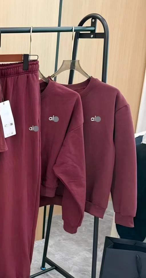 Ensemble deux pièces décontracté pour femme ALO, veste sweat-shirt à demi-zip confortable, idéal pour l'automne et l'hiver