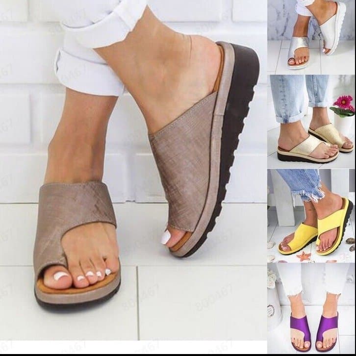 women's Wedge Heel Clip-toe Beach Slippers Large Size Women's Shoes Ladies Slippers