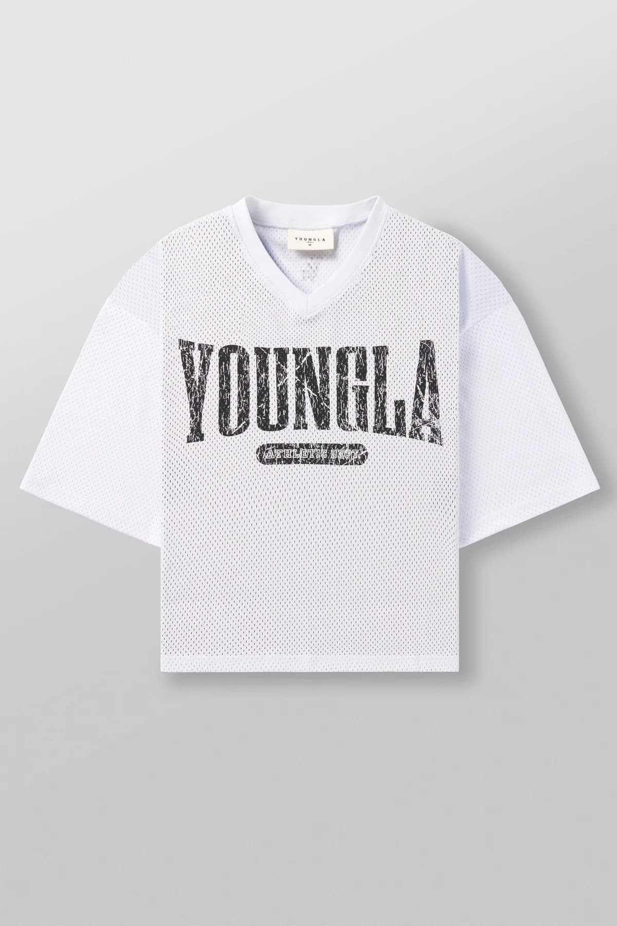 Men's Clothing American Trendy Brand Oversized T Shirt Men's Sports Fitness Quick Drying Breathable Large Mesh Printed Short Sleeved Top