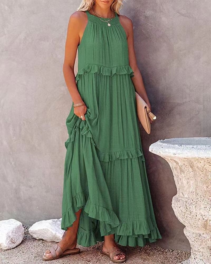 Women's Clothing Summer Women's Clothing New Temperament Long Floor Length Skirt Cake Skirt Dress