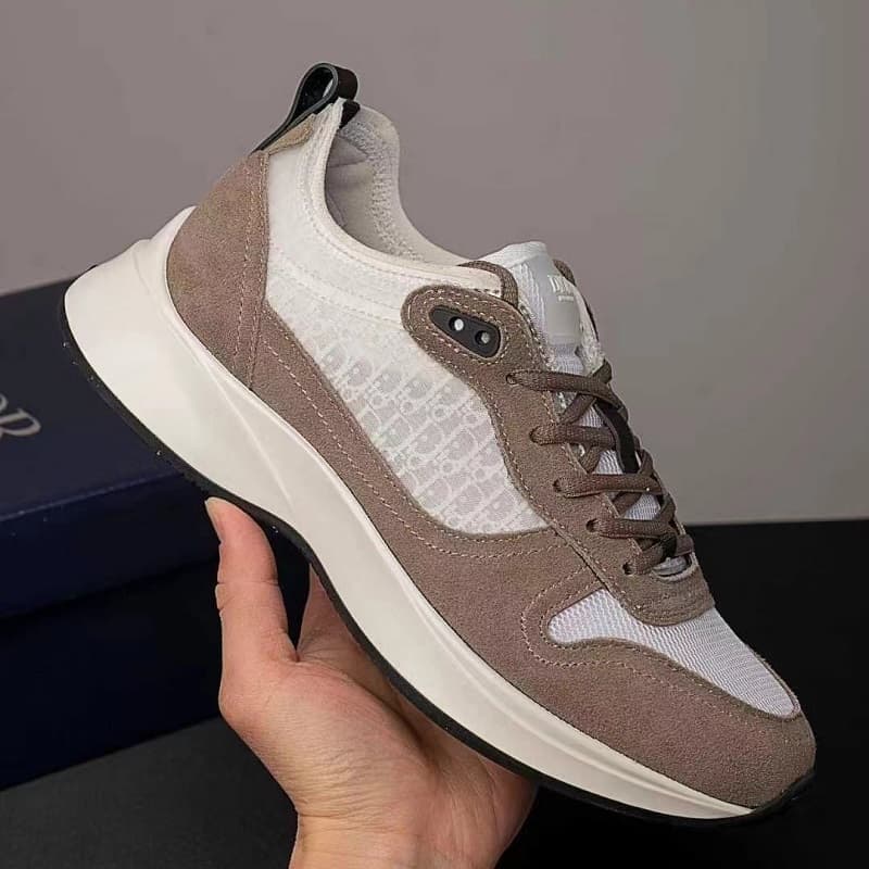 Chaussures de sport décontractées pour hommes B25, basses à lacets, semelle épaisse et contrastante, logo lettre