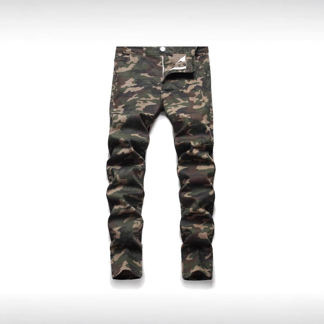 Men's Clothing New Retro Camouflage Jeans Denim