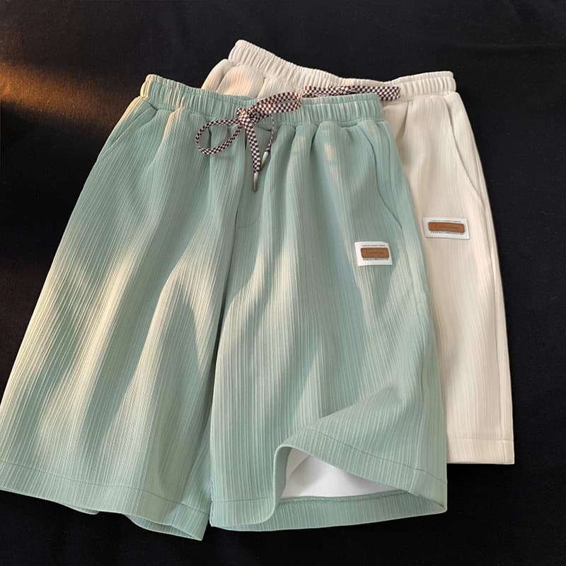 Women's Clothing Ice Silk Shorts Summer Outer Wear Casual Sports Pants High Waist Loose Versatile Wide Leg Pajama Pants