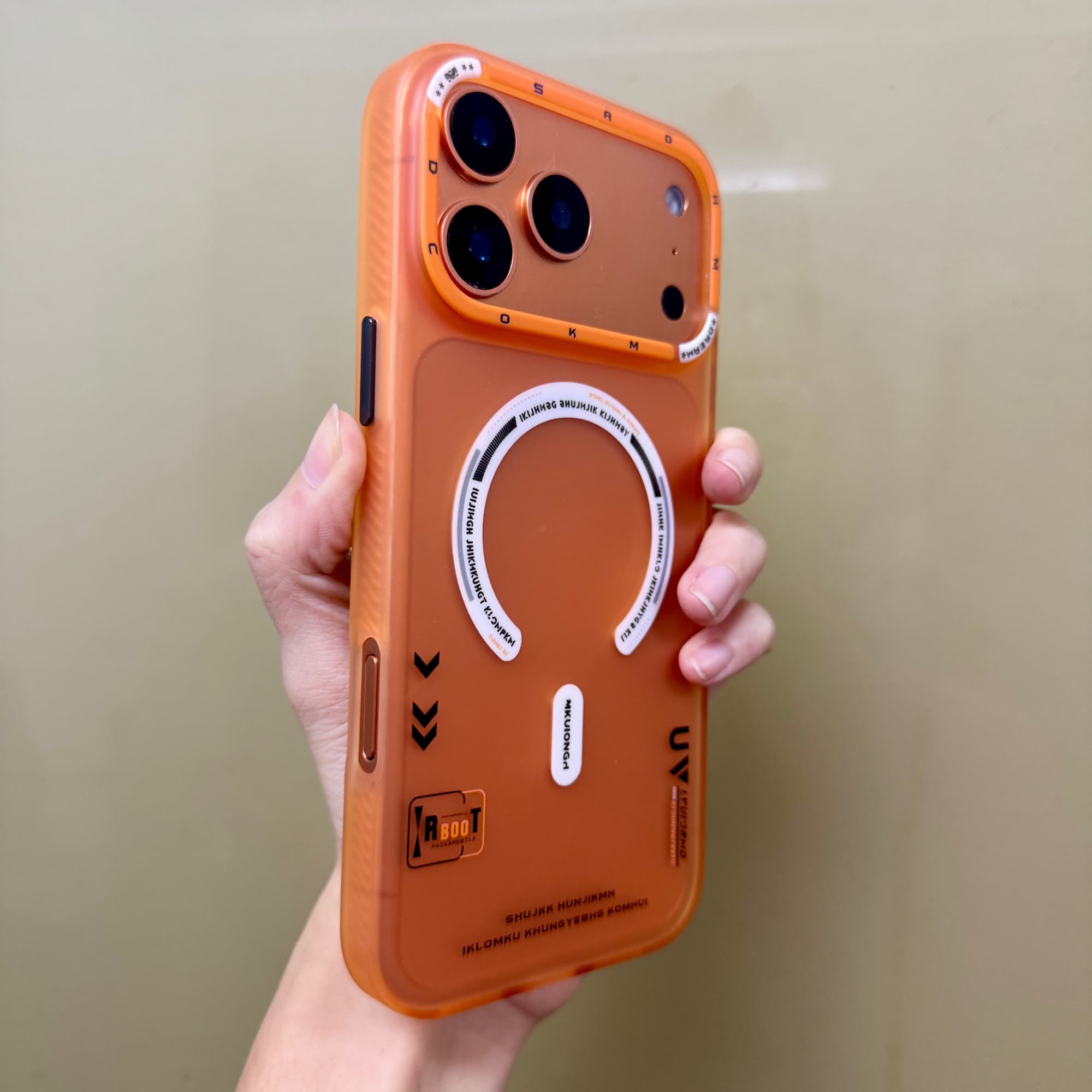 Matte Magnetic Phone Case Iphone 17 Pro Max For Wireless Charge Frosted Back Metal Lens Frame Buttons Cover