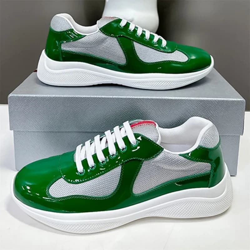 Chaussures de course à bout rond pour femmes, en cuir véritable de haute qualité, confortables, en cuir verni, commerce transfrontalier internatio