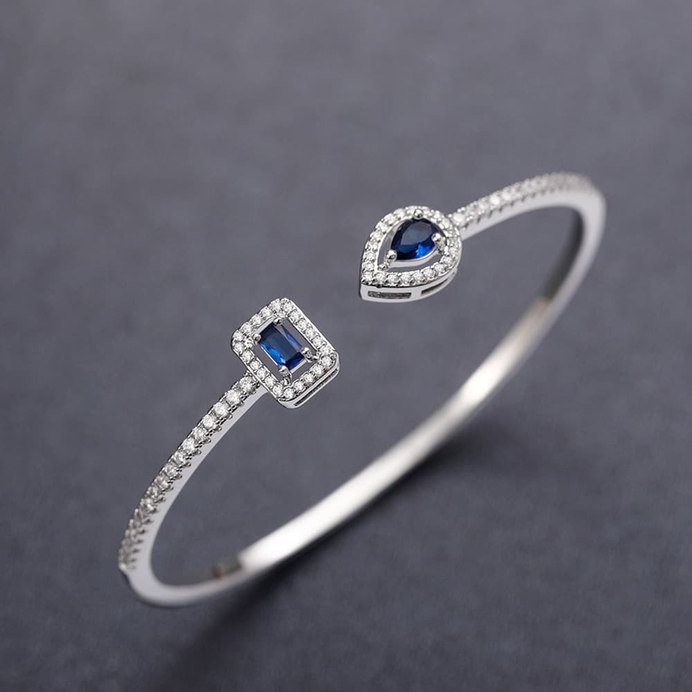 Bracelet ouvert tendance Cao Shi en laiton et zircon, version coréenne, simple, cadeau de banquet