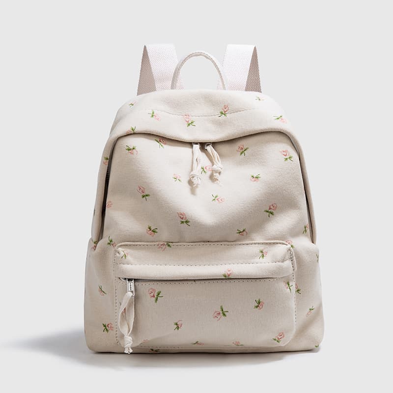 BM small floral backpack canvas backpack casual fashion women's bag