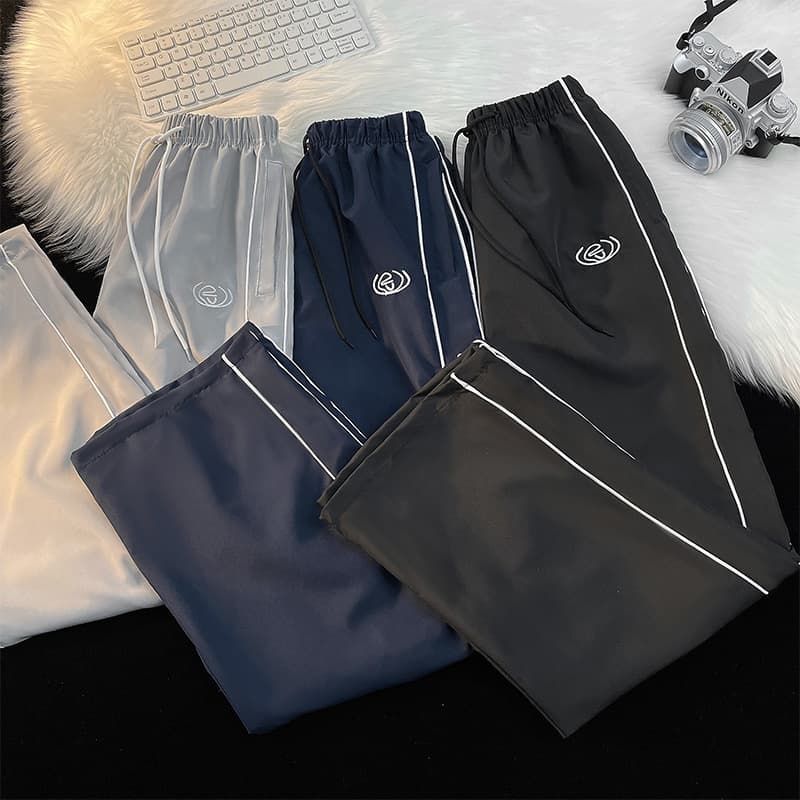 Men's Clothing Men's Functional Fashion Brand Cool High Street Versatile Loose Sweatpants Straight Wide Leg Casual Long Pants