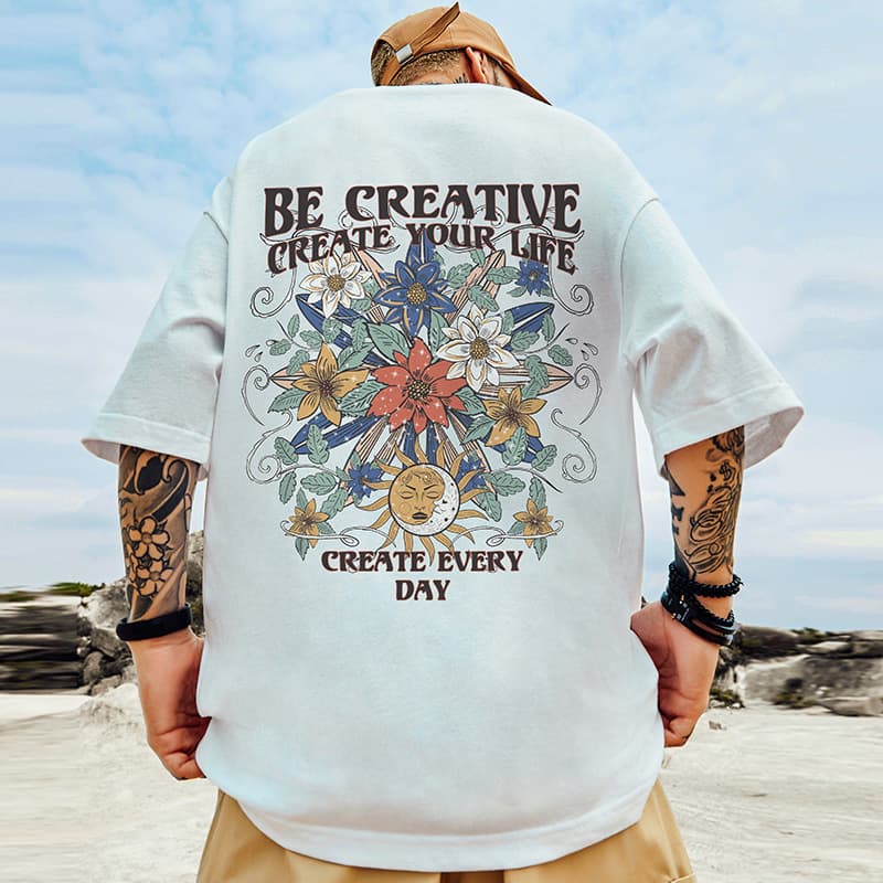 Trendy brand loose T-shirt Fat man short men plus fat five quarter sleeve oversize China-Chic large men's summer