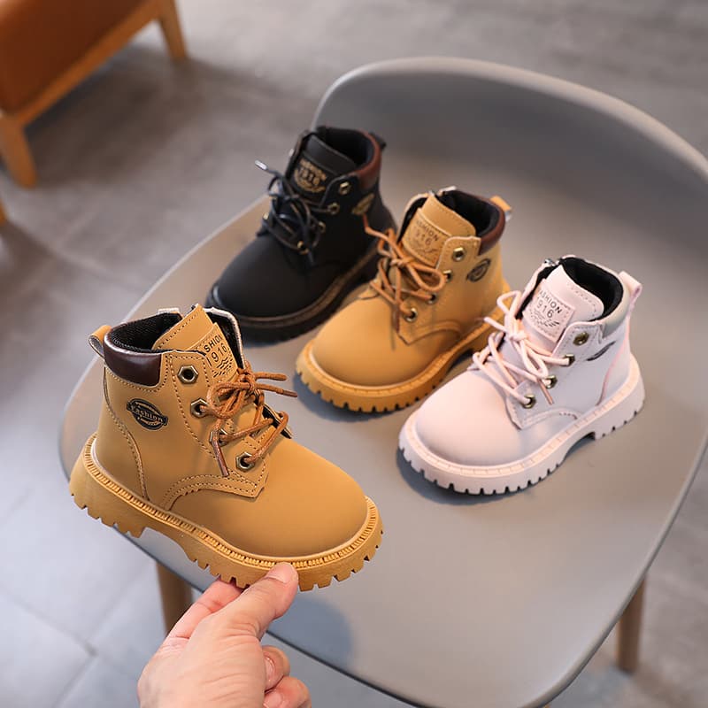 Boys' Martin 2023 Korean Edition Autumn New Walk Short Boots Small, Medium, And Large Children's Soft