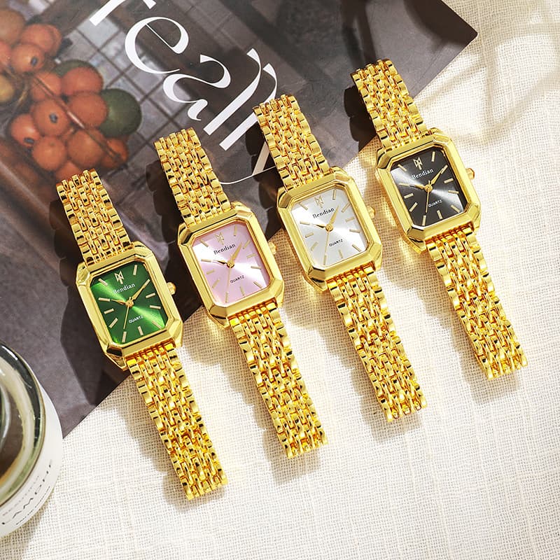 Women's Watches Light Luxury Steel Belt Women's Watch, Fashionable Simple Square Quartz Watch For Female Students