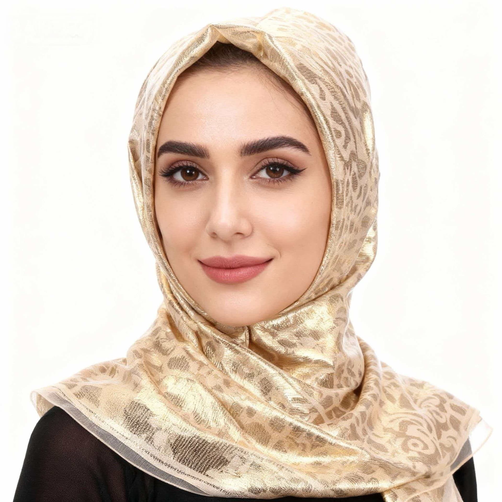 Women's Ethnic Jacquard Printed Square Scarf Solid Color Gauze Headscarf Casual Elegant Fashion Bohemian Accessory For All Seasons