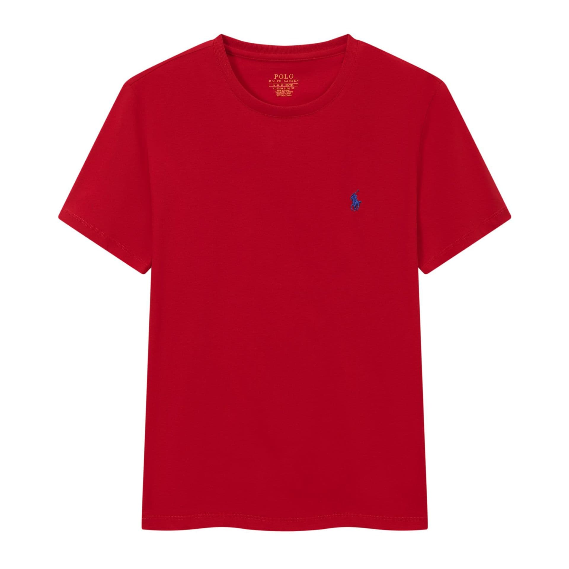T-shirt classique à manches courtes et col rond en coton pur avec logo Pony pour couple, ample, décontracté, polyvalent, couleur unie, brodé