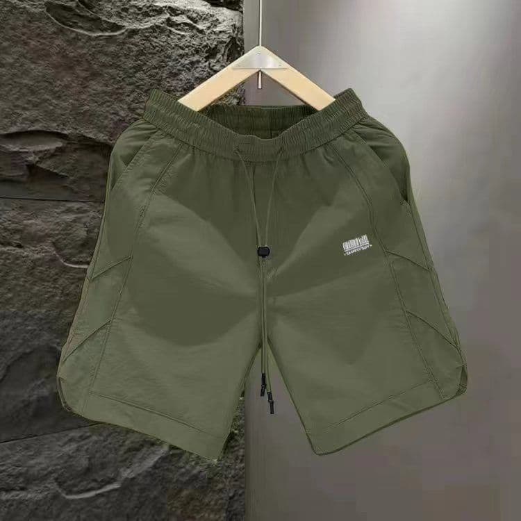 Men's Clothing Summer Men's Quick Drying Embroidered Sports Shorts Loose Fit Wide Leg Versatile Five Point Pants Trendy Beach Wear