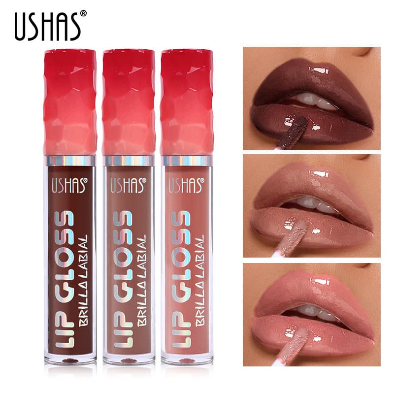 USHAS and Moisturizing Glaze Lip Color Matte fading Lipstick Non Staining Cup Liquid