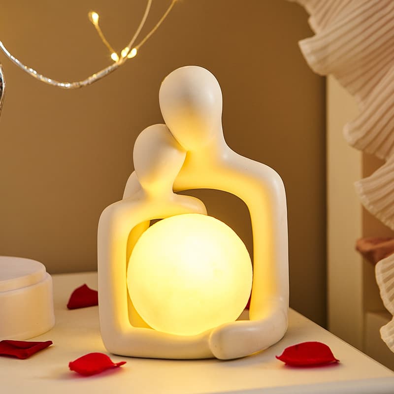Home Garden Figure Art Couple Ornaments Small Night Light Home Living Room Bedroom Entrance Decoration Birthday Gift