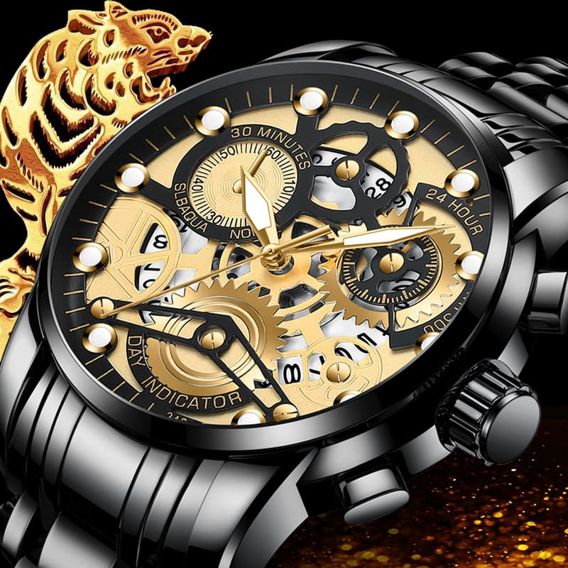Steel Strap Watches For Men Waterproof Men's Watch
