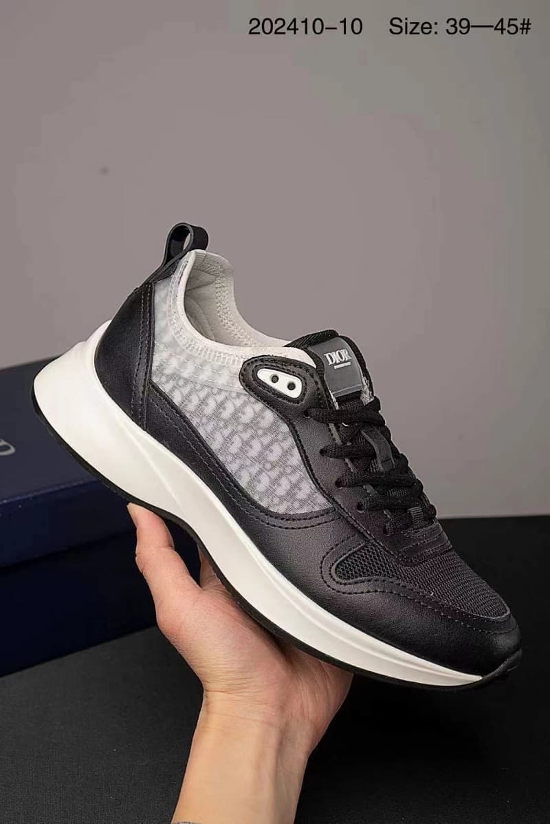 Chaussures de sport décontractées pour hommes B25, logo lettre, basses, à lacets, semelle épaisse, hauteur contrastée, chaussures de course, poi