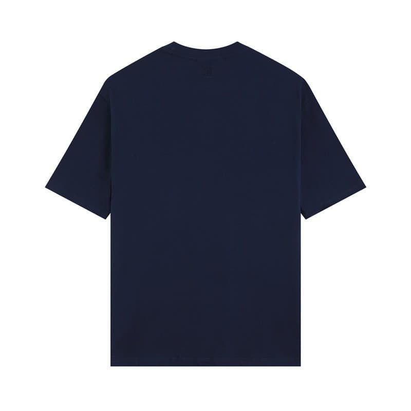 T-shirt ample à col rond et motif cœur brodé pour femme