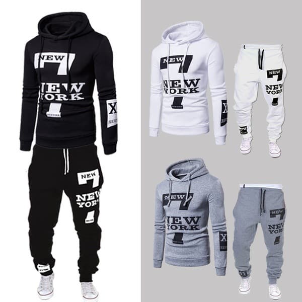 Men's Clothing Spring And Autumn Casual Digital Printing Sweatshirt And Sweatpants Personalized New Suit