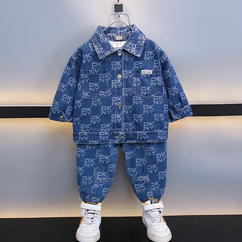 Kid's Clothing Children's Spring And Autumn Children's Clothing New Style Baby Spring And Autumn Clothes Cool Street Denim Clothes