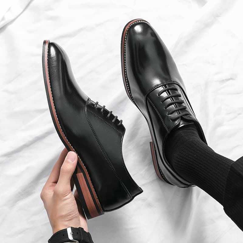 2025 Cheap New Spring And Summer Formal Leather Business Casual Men's Shoes, Youth Comfortable Wedding Shoes