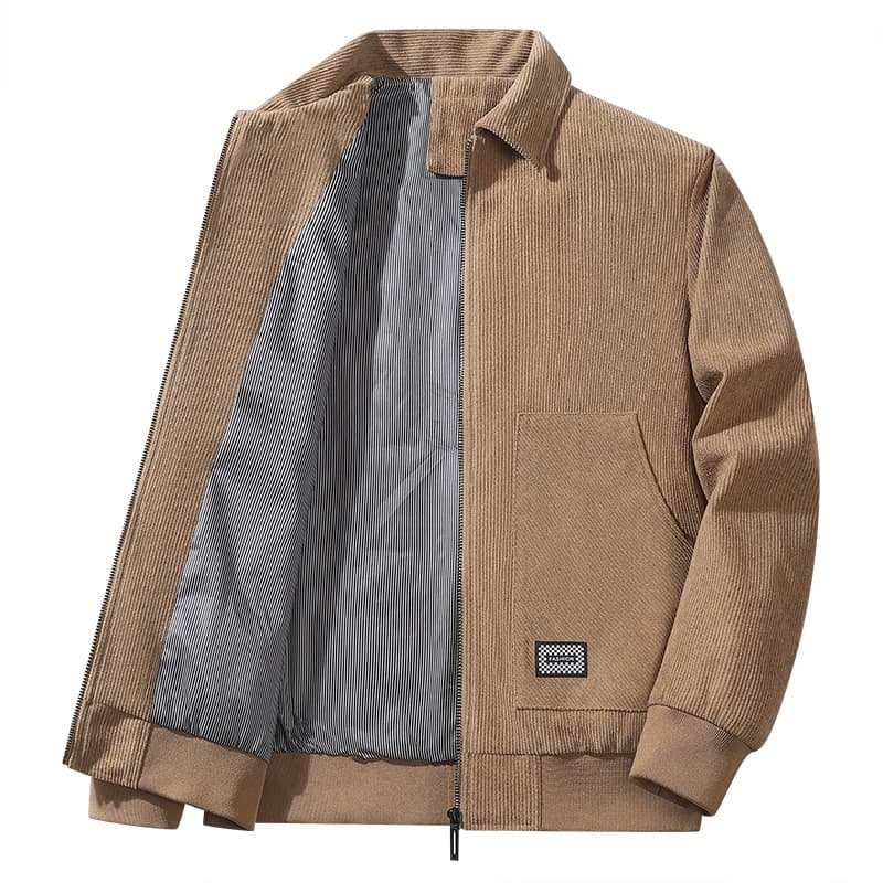 Men's Jacket 2025 New Style Lapel Casual Men's Corduroy Multi Pocket Workwear Spring And Autumn Top
