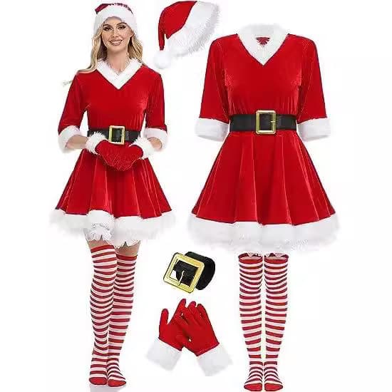 Christmas adult dress Christmas dress Christmas party dress Christmas dress Santa Claus costume