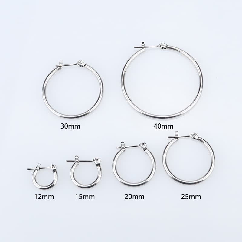 European And American Hot-Selling Exaggerated Large Hoop Earrings For Women, Stainless Steel Round Ear Clips, High-End