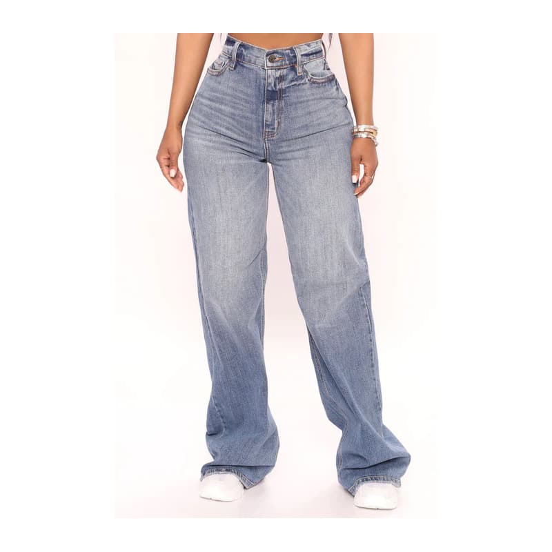 Women's Clothing Denim Loose Baggy Hip Hop Street Women Wide Leg Jeans