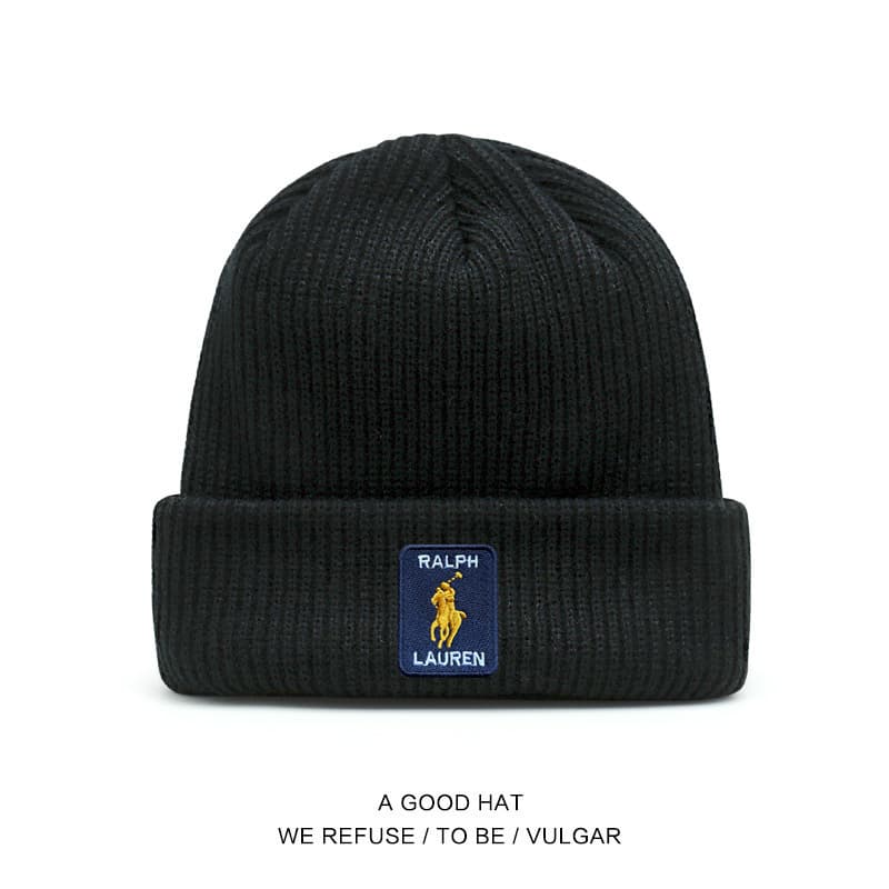 Bonnets en maille Polo pour hommes et femmes, bonnets d'automne et d'hiver, chapeaux chauds et protecteurs contre le froid, chapeaux simples et élé
