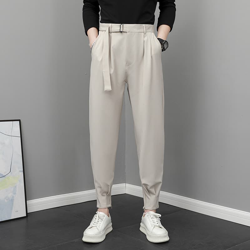 Men's Clothing Casual Pants For Autumn Black Nine Point Pants Men's Harem Pants Men's Slim Pants