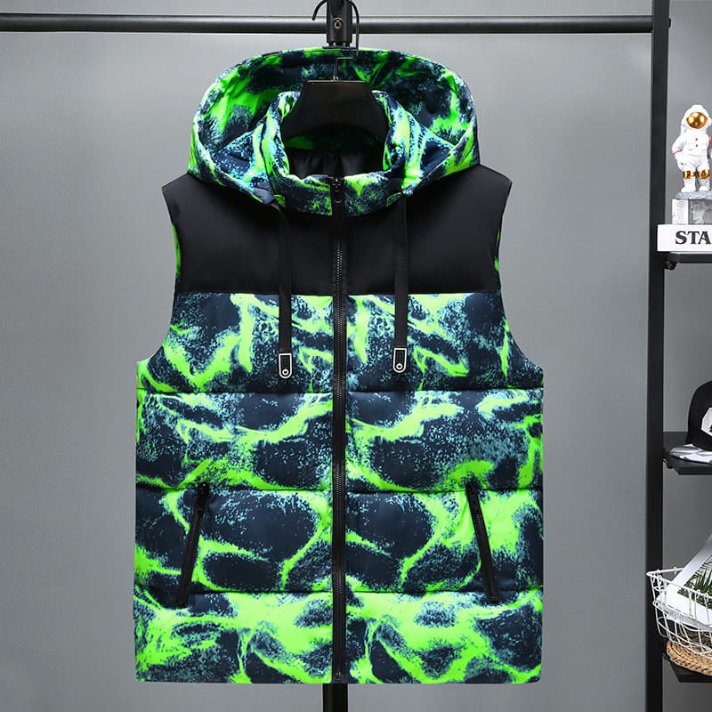 Men's Clothing plus size men's cotton jacket men's vest warm cotton cotton camouflage cotton vest