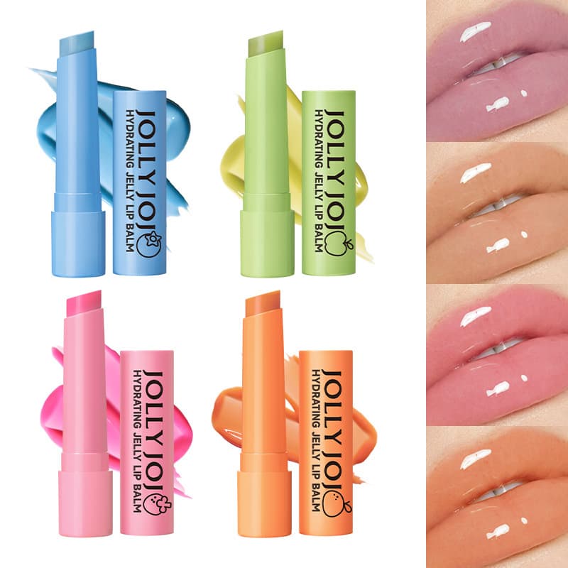 JOLLY JOJO four-color jelly lipstick moisturizing and moisturizing lip care colored lip balm lipstick makeup