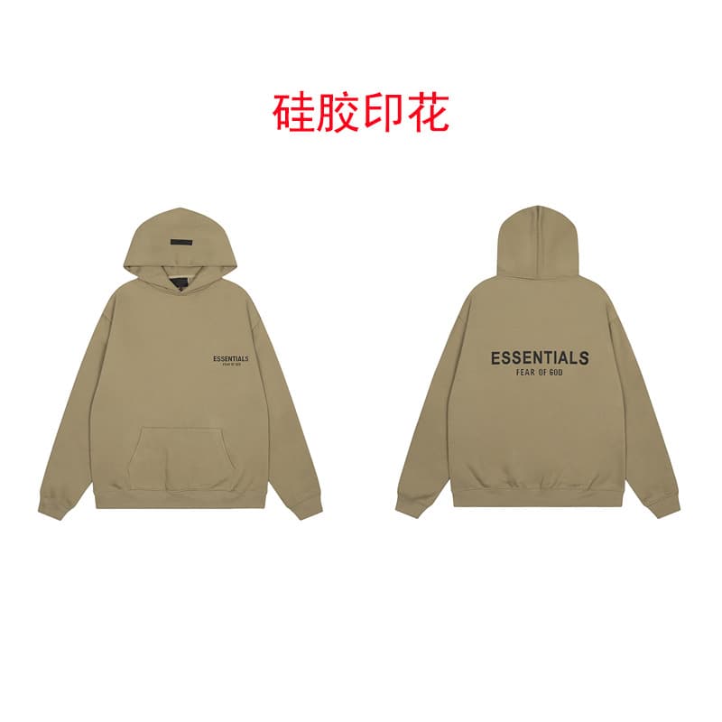 Sweat à capuche noir à lettres floquées FOG Double ESSENTIALS, collection printemps-été 2022, nouvelle marque tendance, vente flash transfrontal