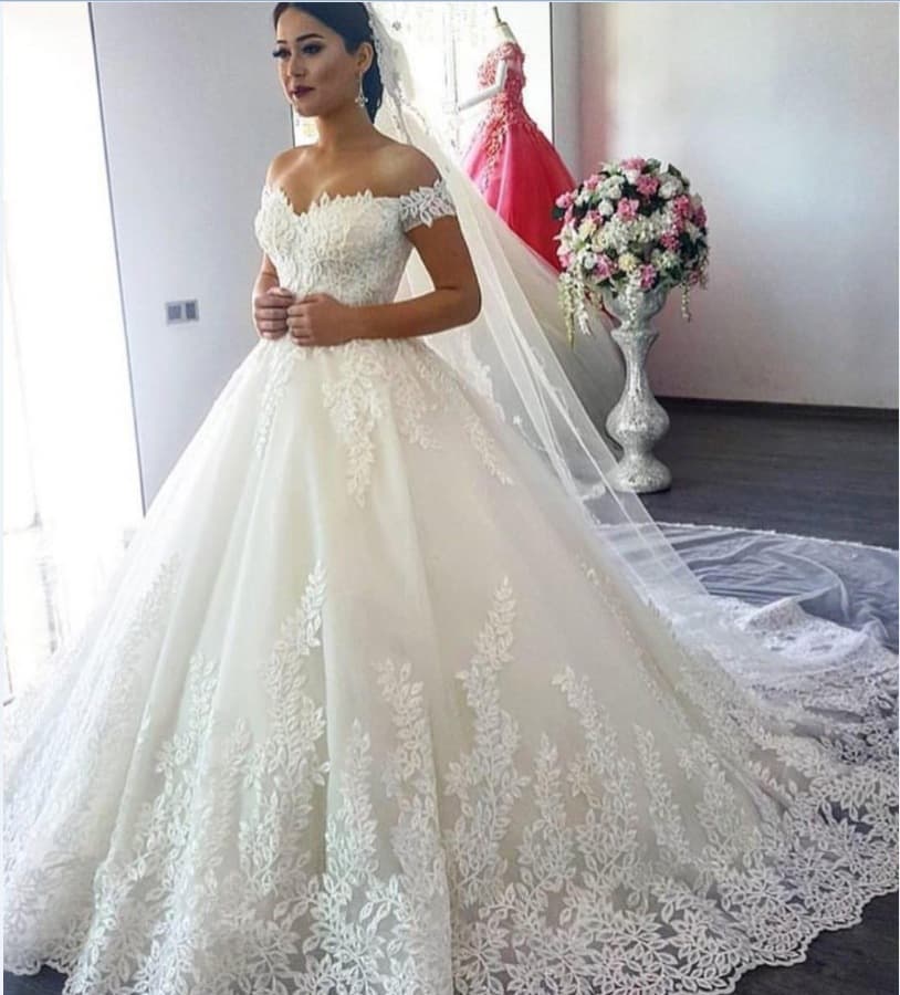 Women's Clothing wedding dress new wedding dress one shoulder puffy wedding dress wedding dress trailing wedding dress