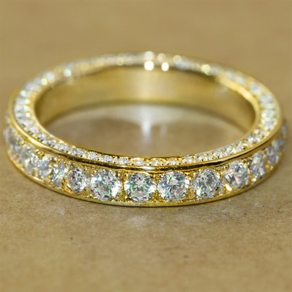 Ring Full Circle Micro Inlaid Zircon Ladies Ring Jewelry Fashion All-Match Accessories Ring